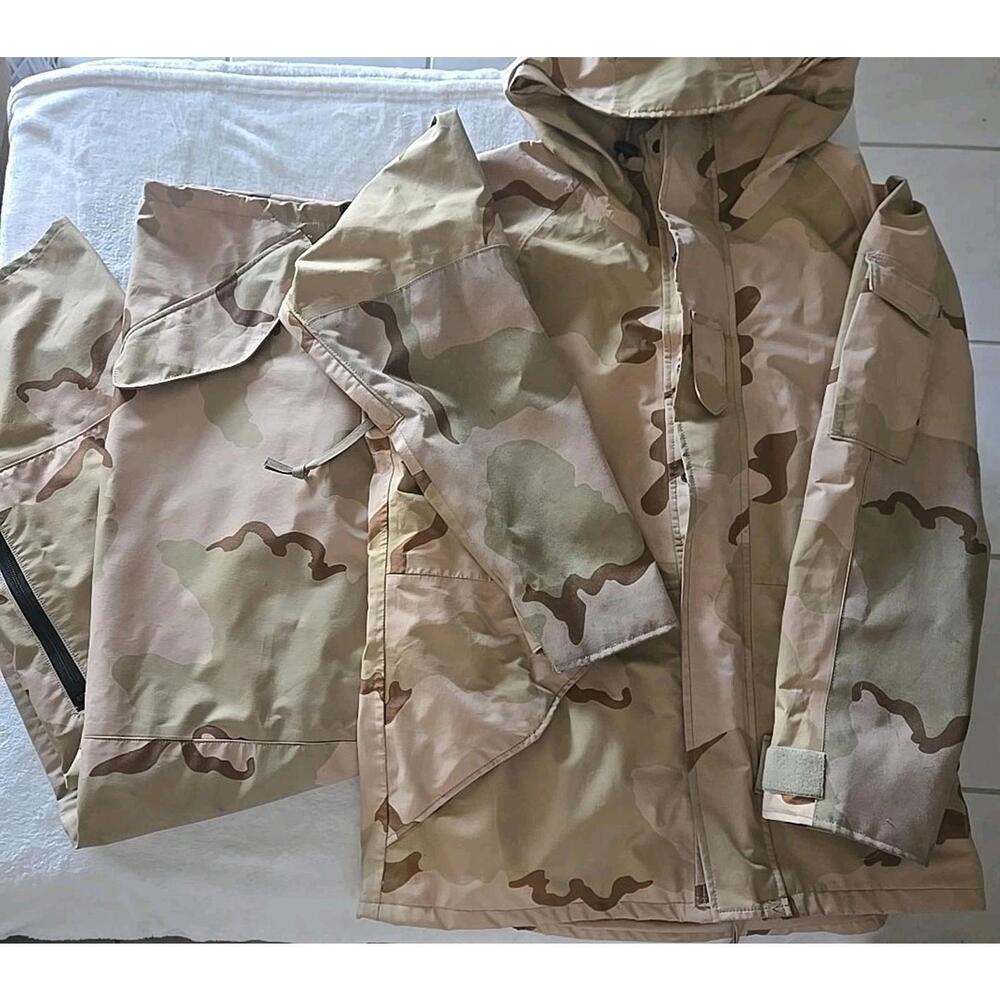 Desert Camouflage Goretex Jacket Pant Suit US Army ECWCS